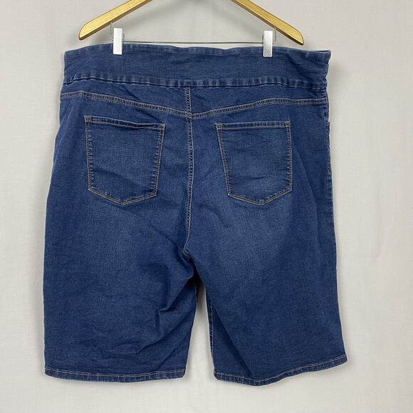 Gloria Vanderbilt Amanda Bermuda Shorts 22W All Around Slimming Dark 44x13 - Picture 4 of 13